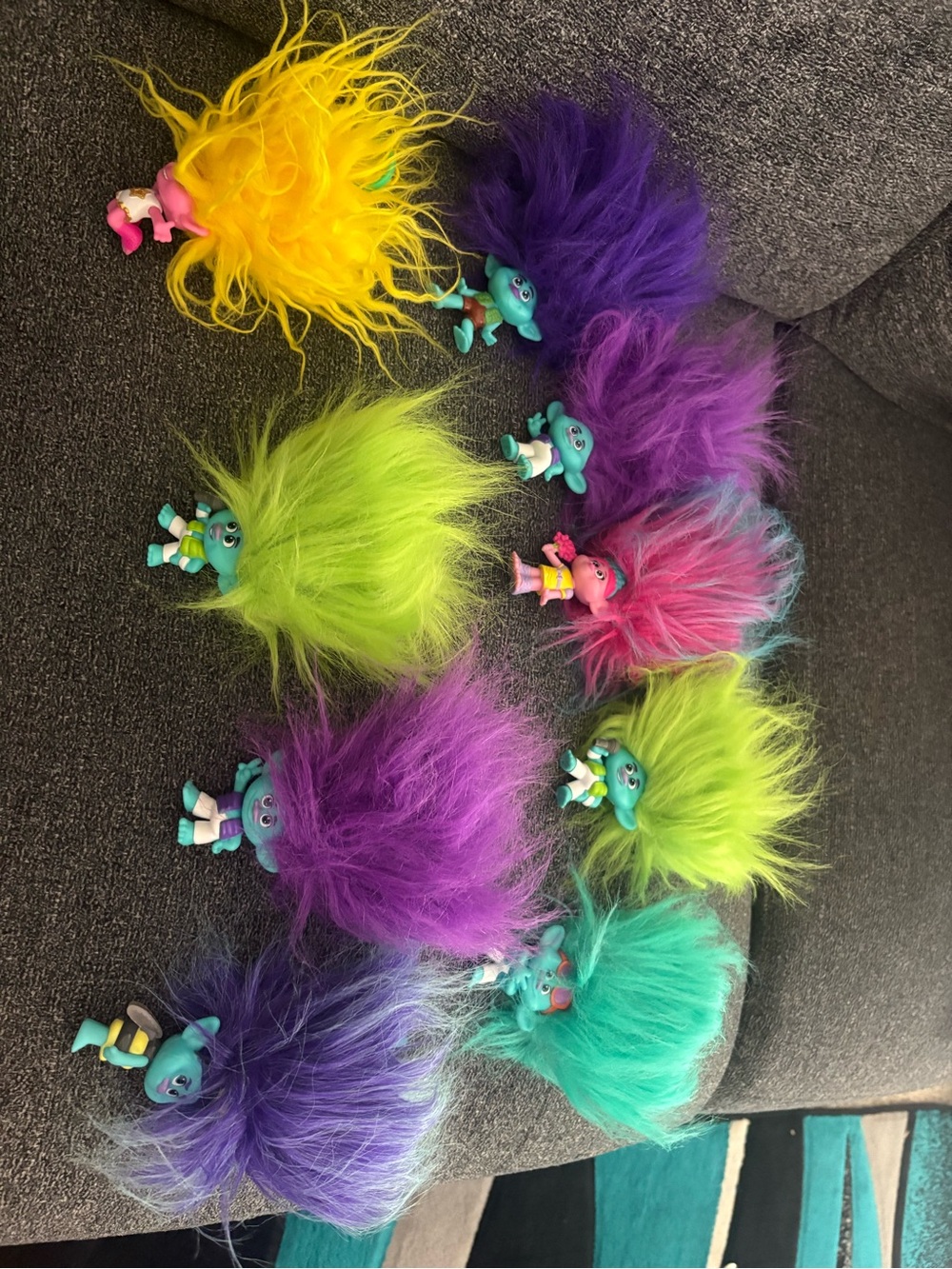 Troll Pom Poms 9 pieces. Dream works